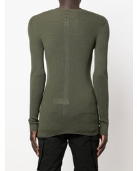 olivgrünes Langarmshirt von Rick Owens