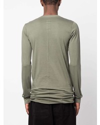 olivgrünes Langarmshirt von Rick Owens