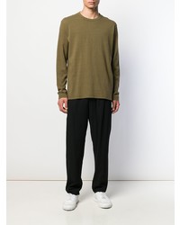 olivgrünes Langarmshirt von Junya Watanabe MAN