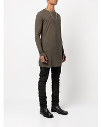 olivgrünes Langarmshirt von Boris Bidjan Saberi