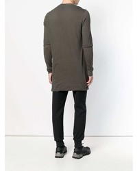 olivgrünes Langarmshirt von Rick Owens DRKSHDW