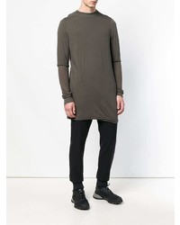 olivgrünes Langarmshirt von Rick Owens DRKSHDW