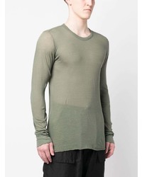 olivgrünes Langarmshirt von Rick Owens