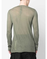 olivgrünes Langarmshirt von Rick Owens