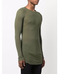 olivgrünes Langarmshirt von Rick Owens