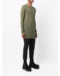 olivgrünes Langarmshirt von Rick Owens