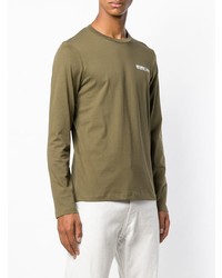 olivgrünes Langarmshirt von Helmut Lang