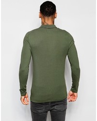 olivgrünes Polohemd von Asos