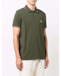 olivgrünes Polohemd von Moncler