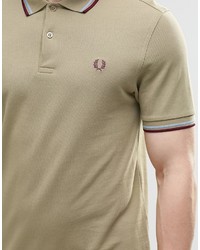 olivgrünes Polohemd von Fred Perry