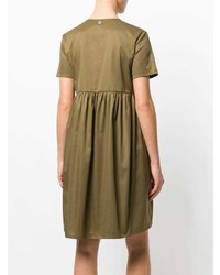 olivgrünes schwingendes Kleid von Twin-Set