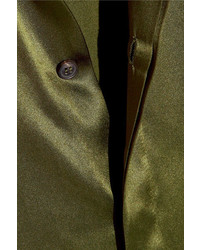 olivgrünes Seidehemd von Haider Ackermann