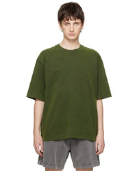 olivgrünes Strick T-Shirt mit einem Rundhalsausschnitt von Acne Studios