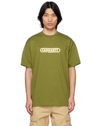 olivgrünes Strick T-Shirt mit einem Rundhalsausschnitt von CARHARTT WORK IN PROGRESS