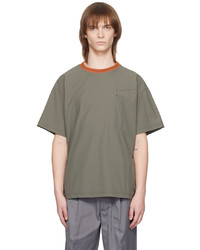 olivgrünes Strick T-Shirt mit einem Rundhalsausschnitt von F/CE