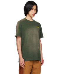 olivgrünes Strick T-Shirt mit einem Rundhalsausschnitt von Alchemist