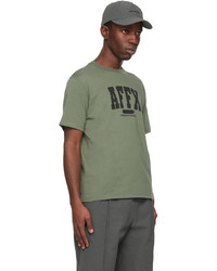 olivgrünes Strick T-Shirt mit einem Rundhalsausschnitt von AFFXWRKS