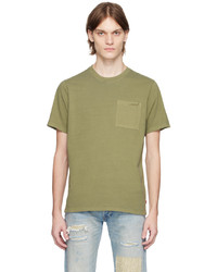 olivgrünes Strick T-Shirt mit einem Rundhalsausschnitt von Levi's