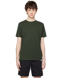 olivgrünes Strick T-Shirt mit einem Rundhalsausschnitt von Norse Projects