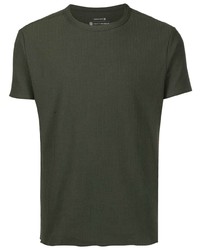 olivgrünes Strick T-Shirt mit einem Rundhalsausschnitt von OSKLEN