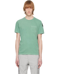 olivgrünes Strick T-Shirt mit einem Rundhalsausschnitt von Parajumpers