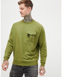 olivgrünes Sweatshirt von ASOS DESIGN