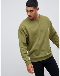 olivgrünes Sweatshirt von ASOS DESIGN