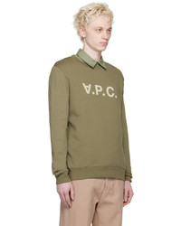 olivgrünes Sweatshirt von A.P.C.