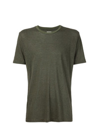 olivgrünes T-Shirt mit einem Rundhalsausschnitt von 321