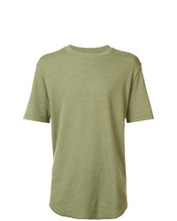 olivgrünes T-Shirt mit einem Rundhalsausschnitt von 321