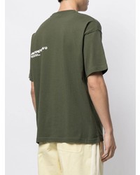 olivgrünes T-Shirt mit einem Rundhalsausschnitt von AAPE BY A BATHING APE