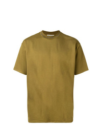 olivgrünes T-Shirt mit einem Rundhalsausschnitt von Acne Studios