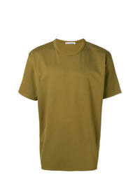 olivgrünes T-Shirt mit einem Rundhalsausschnitt von Acne Studios