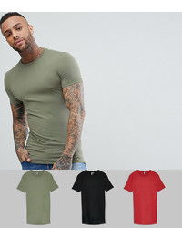 olivgrünes T-Shirt mit einem Rundhalsausschnitt von ASOS DESIGN