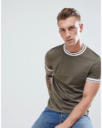 olivgrünes T-Shirt mit einem Rundhalsausschnitt von ASOS DESIGN