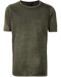 olivgrünes T-Shirt mit einem Rundhalsausschnitt von Avant Toi
