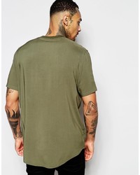 olivgrünes T-Shirt mit einem Rundhalsausschnitt von Asos