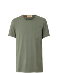 olivgrünes T-Shirt mit einem Rundhalsausschnitt von Burberry