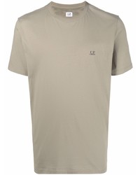 olivgrünes T-Shirt mit einem Rundhalsausschnitt von C.P. Company