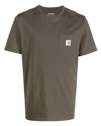 olivgrünes T-Shirt mit einem Rundhalsausschnitt von Carhartt WIP