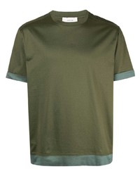 olivgrünes T-Shirt mit einem Rundhalsausschnitt von Cerruti 1881