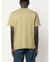 olivgrünes T-Shirt mit einem Rundhalsausschnitt von MSGM