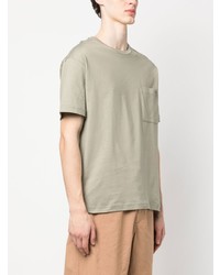 olivgrünes T-Shirt mit einem Rundhalsausschnitt von A.P.C.