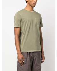 olivgrünes T-Shirt mit einem Rundhalsausschnitt von Parajumpers