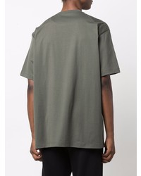 olivgrünes T-Shirt mit einem Rundhalsausschnitt von Y-3