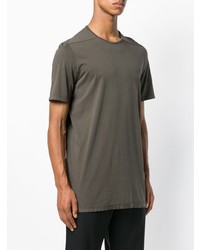 olivgrünes T-Shirt mit einem Rundhalsausschnitt von Rick Owens DRKSHDW