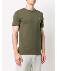 olivgrünes T-Shirt mit einem Rundhalsausschnitt von Polo Ralph Lauren