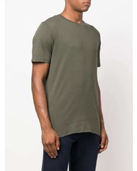 olivgrünes T-Shirt mit einem Rundhalsausschnitt von Soulland