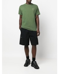 olivgrünes T-Shirt mit einem Rundhalsausschnitt von Stone Island