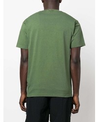 olivgrünes T-Shirt mit einem Rundhalsausschnitt von Stone Island